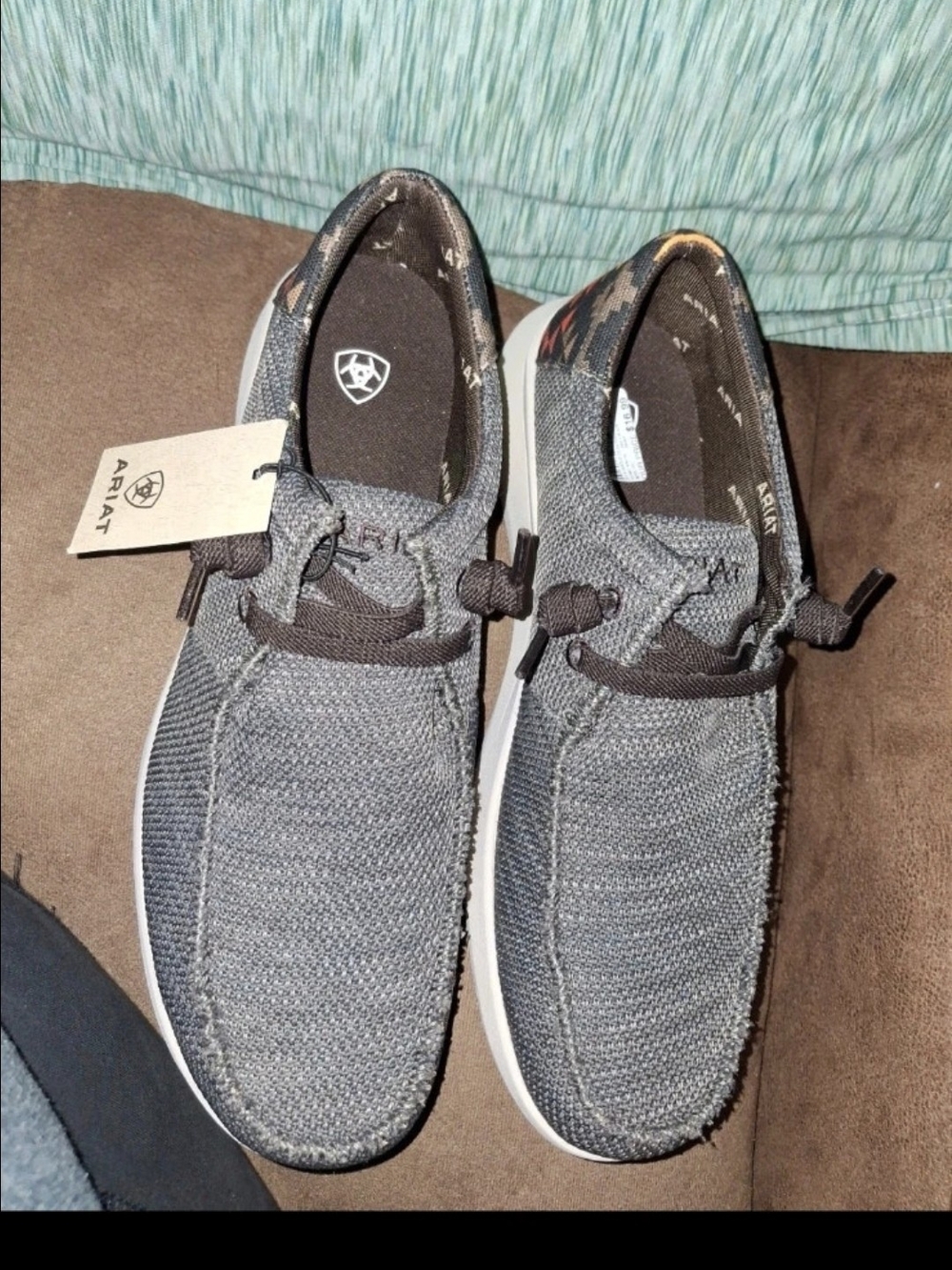 Ariat Men's Gray Knit Casual Slip-On Shoes